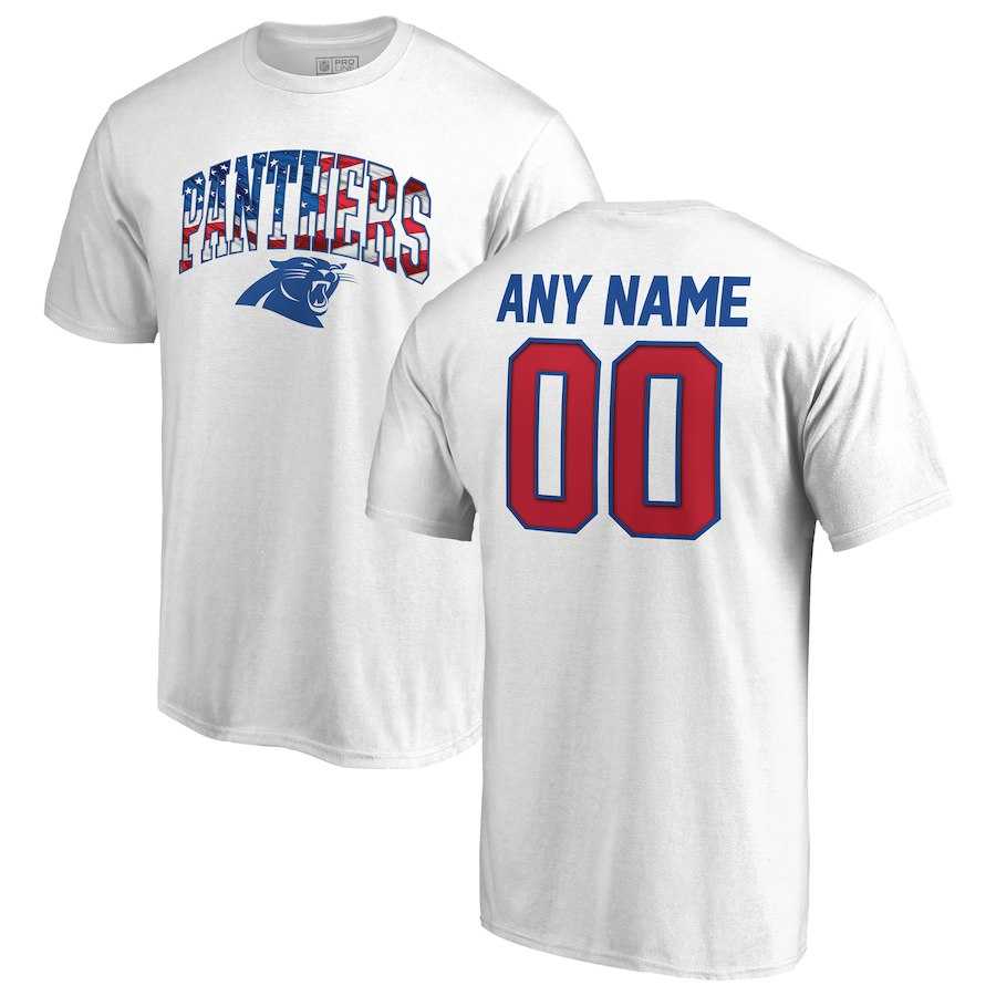 Men's Customized Carolina Panthers NFL Pro Line by Fanatics Branded Any Name & Number Banner Wave T-Shirt White,We sell and wholesale Men's Customized Carolina Panthers NFL Pro Line by Fanatics Branded Any Name & Number Banner Wave T-Shirt White on line form chian!